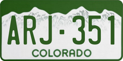 CO license plate ARJ351