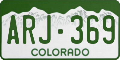 CO license plate ARJ369