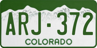 CO license plate ARJ372