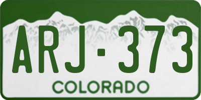 CO license plate ARJ373