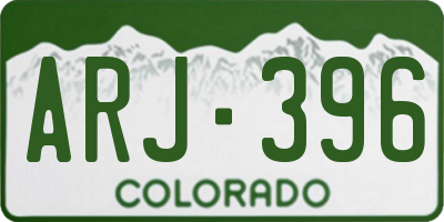 CO license plate ARJ396