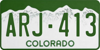 CO license plate ARJ413