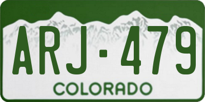 CO license plate ARJ479