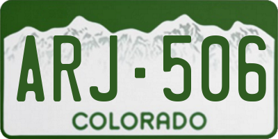 CO license plate ARJ506