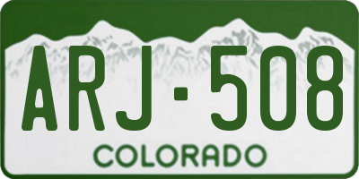 CO license plate ARJ508