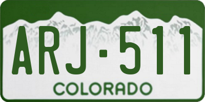 CO license plate ARJ511