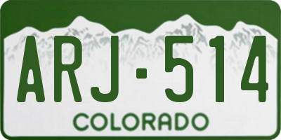 CO license plate ARJ514