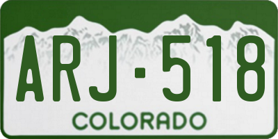 CO license plate ARJ518
