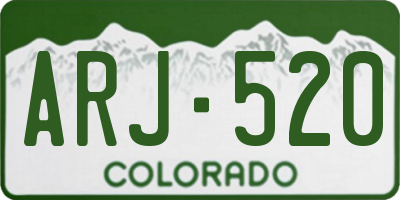 CO license plate ARJ520