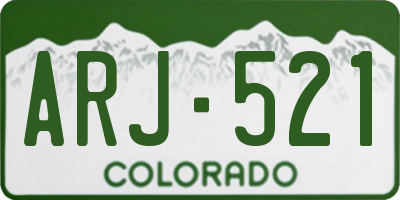 CO license plate ARJ521