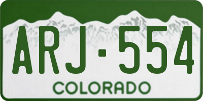CO license plate ARJ554