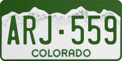CO license plate ARJ559