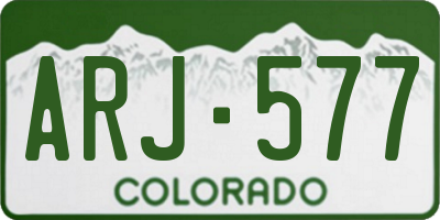 CO license plate ARJ577