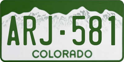 CO license plate ARJ581
