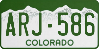 CO license plate ARJ586
