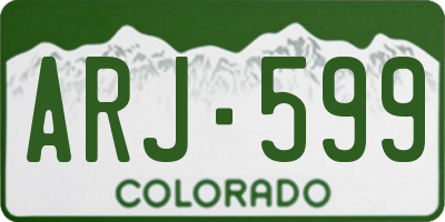 CO license plate ARJ599