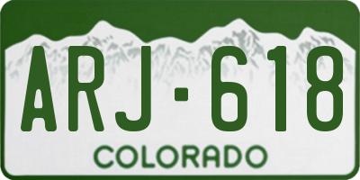 CO license plate ARJ618