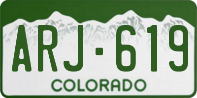 CO license plate ARJ619