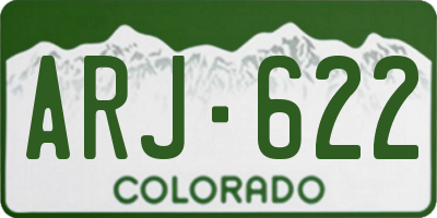 CO license plate ARJ622