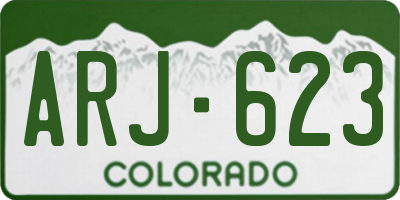 CO license plate ARJ623