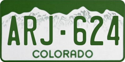 CO license plate ARJ624