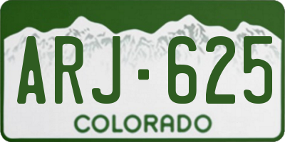 CO license plate ARJ625