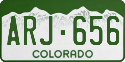 CO license plate ARJ656