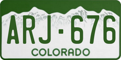 CO license plate ARJ676