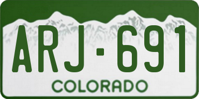 CO license plate ARJ691