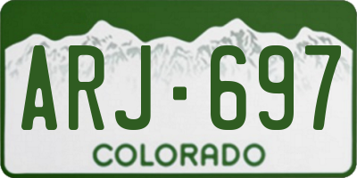 CO license plate ARJ697