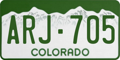 CO license plate ARJ705