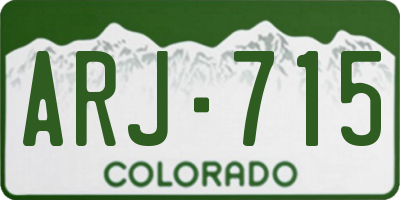 CO license plate ARJ715
