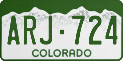 CO license plate ARJ724