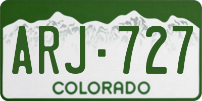 CO license plate ARJ727