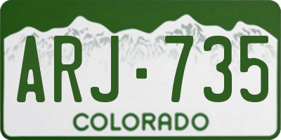 CO license plate ARJ735