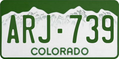 CO license plate ARJ739