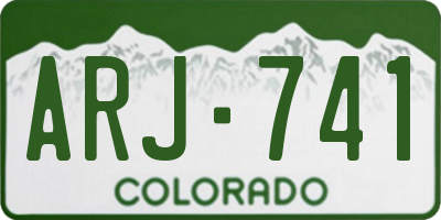 CO license plate ARJ741