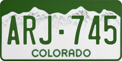 CO license plate ARJ745