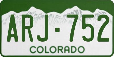 CO license plate ARJ752