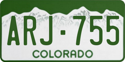 CO license plate ARJ755