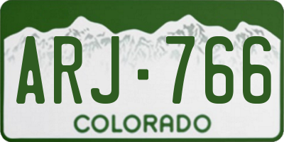 CO license plate ARJ766