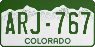 CO license plate ARJ767