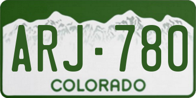 CO license plate ARJ780