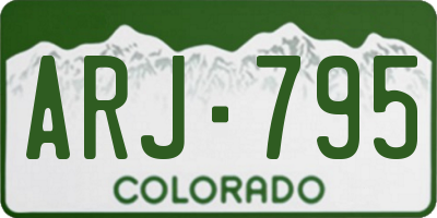 CO license plate ARJ795
