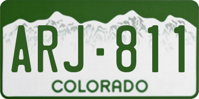 CO license plate ARJ811