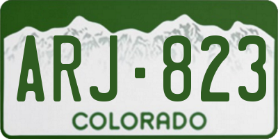 CO license plate ARJ823