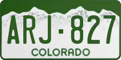 CO license plate ARJ827