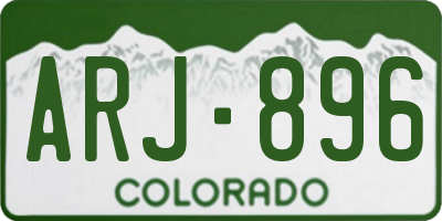 CO license plate ARJ896
