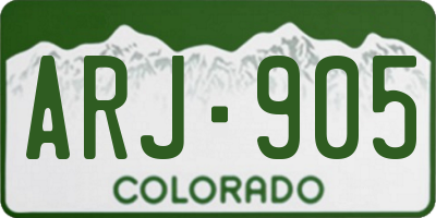 CO license plate ARJ905