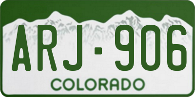 CO license plate ARJ906